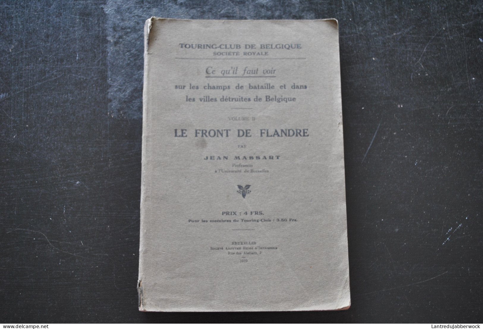 Jean MASSART Le Front De Flandre Vol II WW1 1914 1918 Plan Carte Yser Loo Ramscappelle Ostende Boesinghe Hollebeke  - Guerra 1914-18