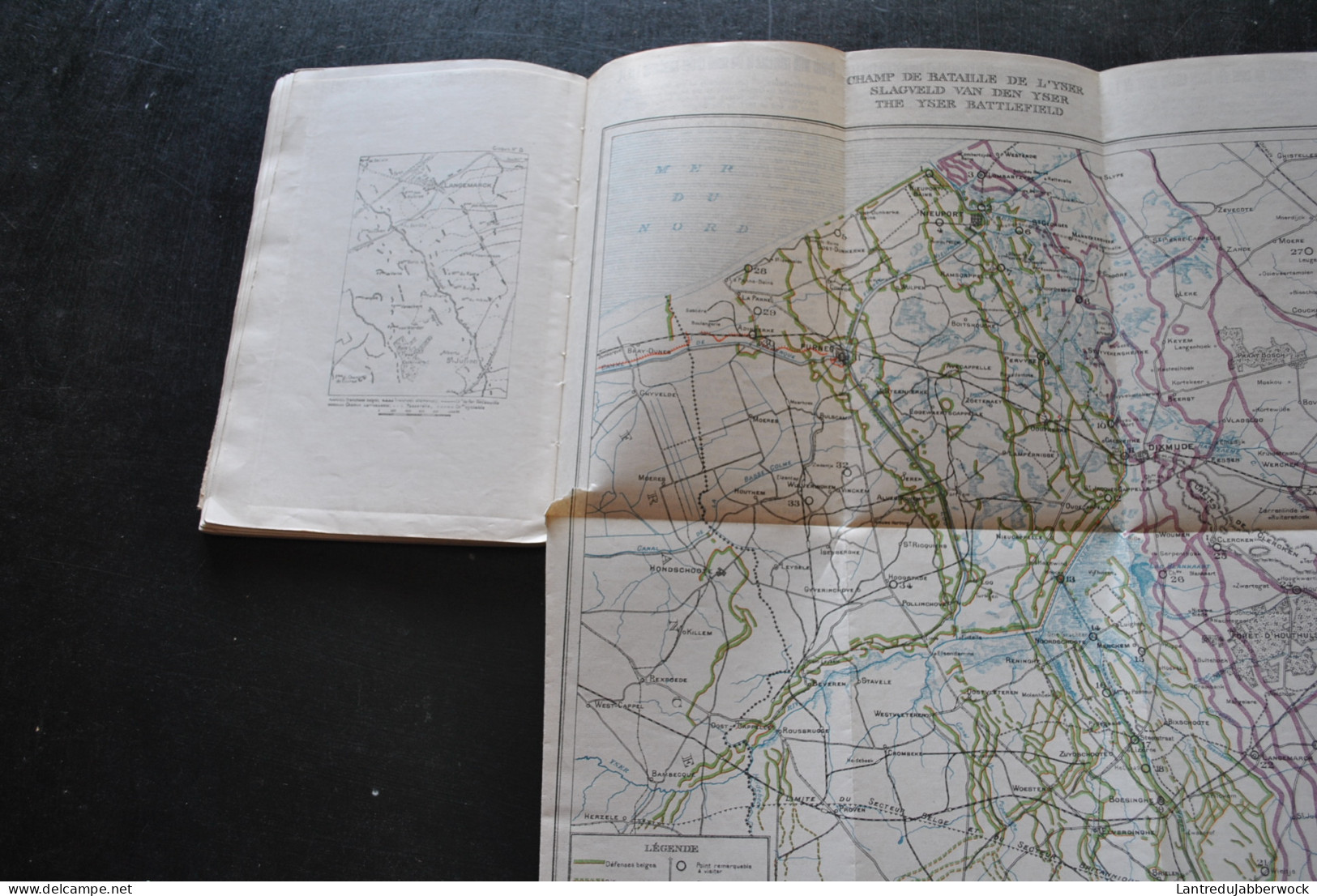 Jean MASSART Le Front de Flandre vol II WW1 1914 1918 Plan carte Yser Loo Ramscappelle Ostende Boesinghe Hollebeke 