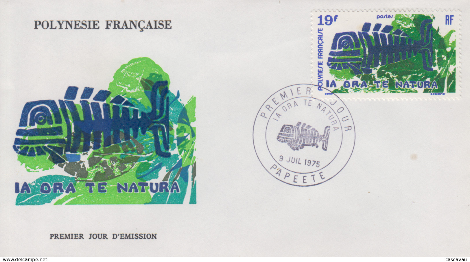 Enveloppe  FDC  1er Jour    POLYNESIE     Protection  De  La  Nature   1975 - FDC