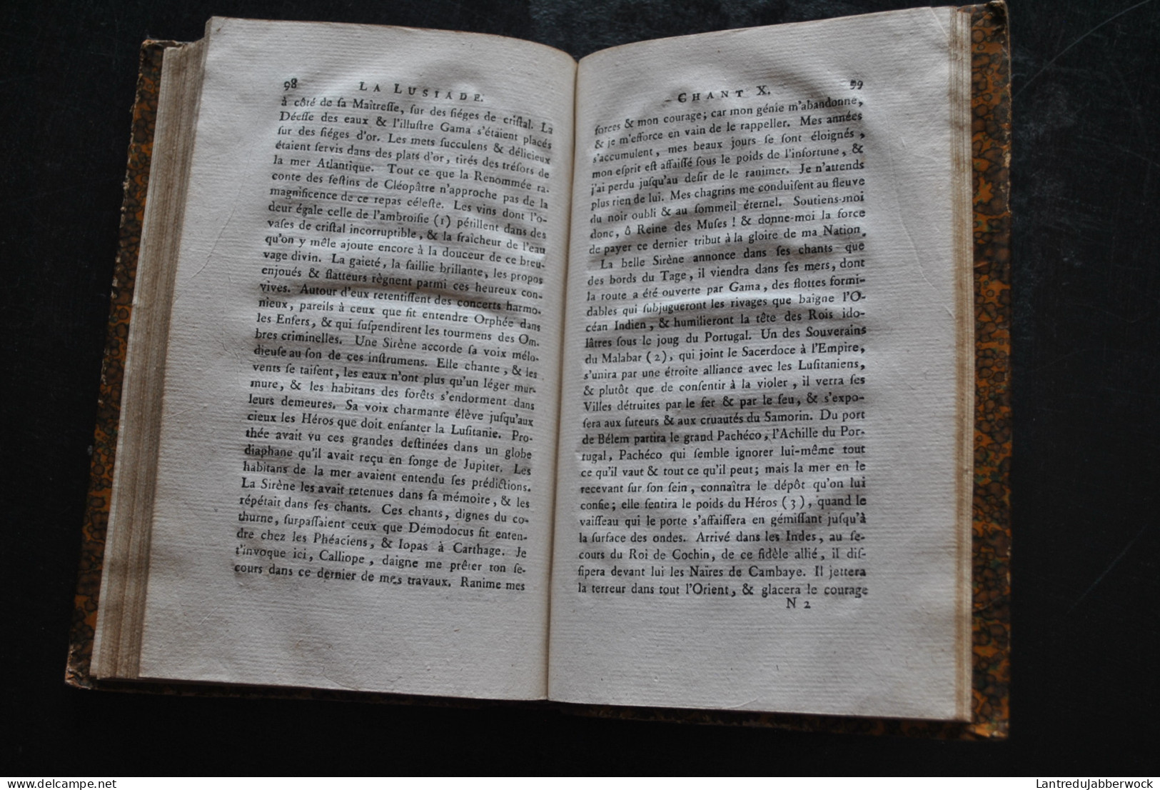 La Lusiade de Louis Camoens Poeme Heroique en dix chants avec des notes et la vie de l Auteur Nyon 1776 Poésie portugais