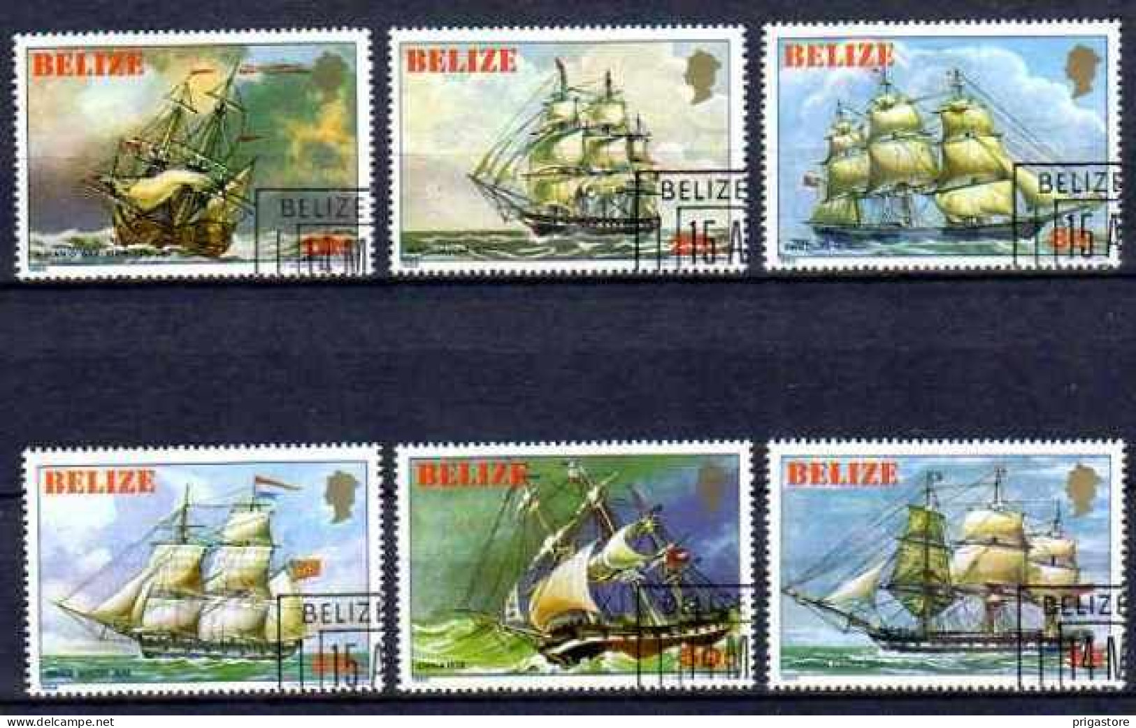 Belize 1982 Bateaux Voiliers (3) Yvert N° 574 à 579 Oblitérés Used - Belize (1973-...)