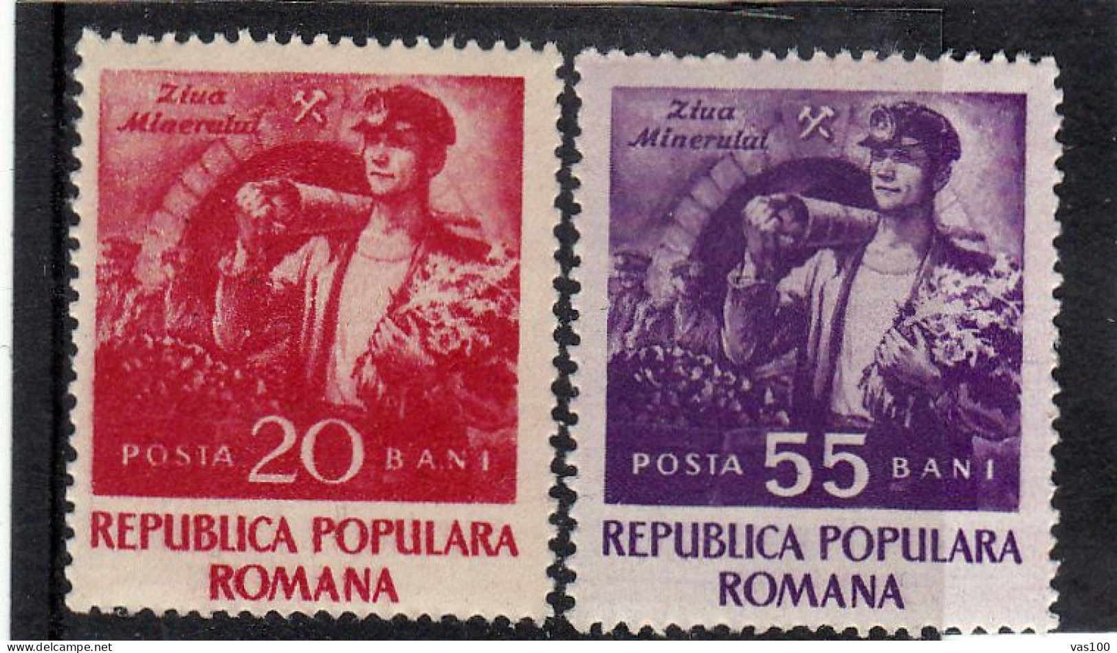 MINER'S DAY 1952  MI.Nr.1402/03 ,MNH ROMANIA - Ungebraucht