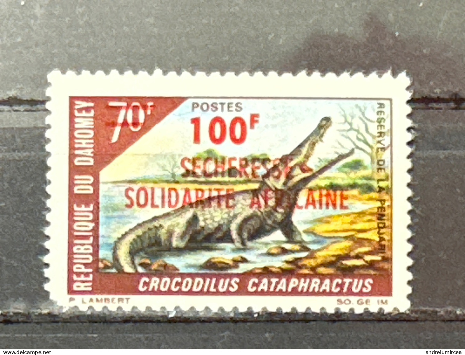 Crocodilul Cataphractus. Sécheresse Solidarité Africaine - Bénin – Dahomey (1960-...)