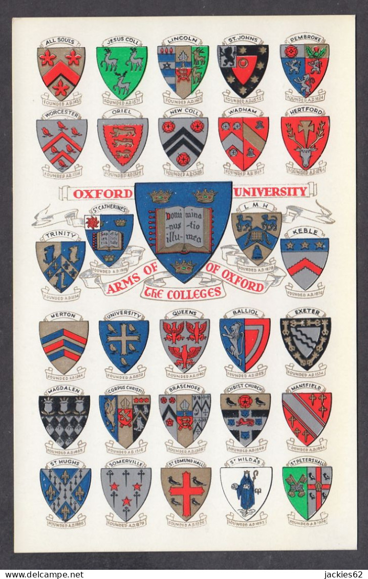 111113/ OXFORD, Arms Of Oxford Colleges - Oxford