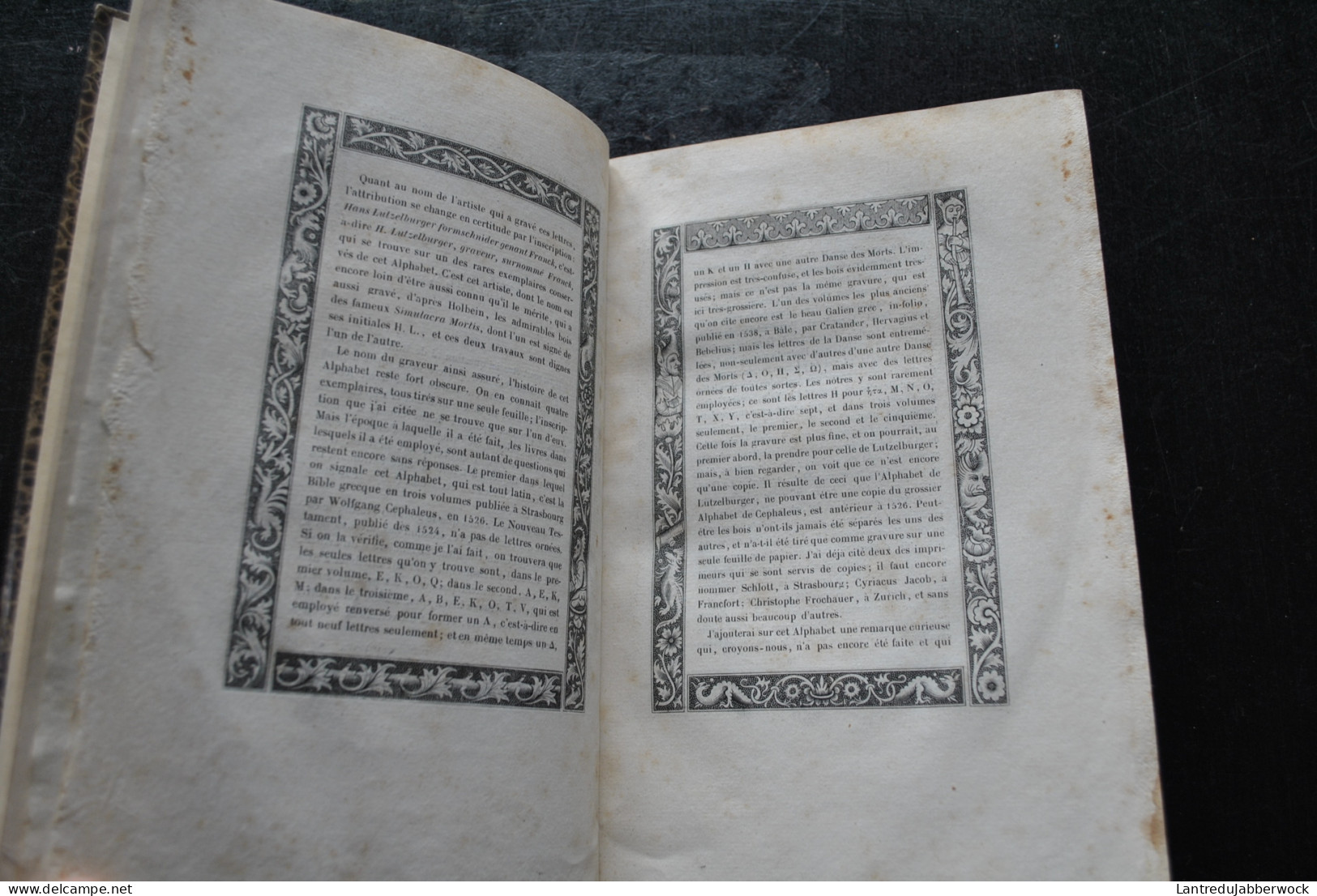 L'Alphabet De La Mort De Hans Holbein Entouré De Bordures Du XVIe Siècle - Montaiglon Edwin Tross 1856 Reliure Vélin? - 1801-1900