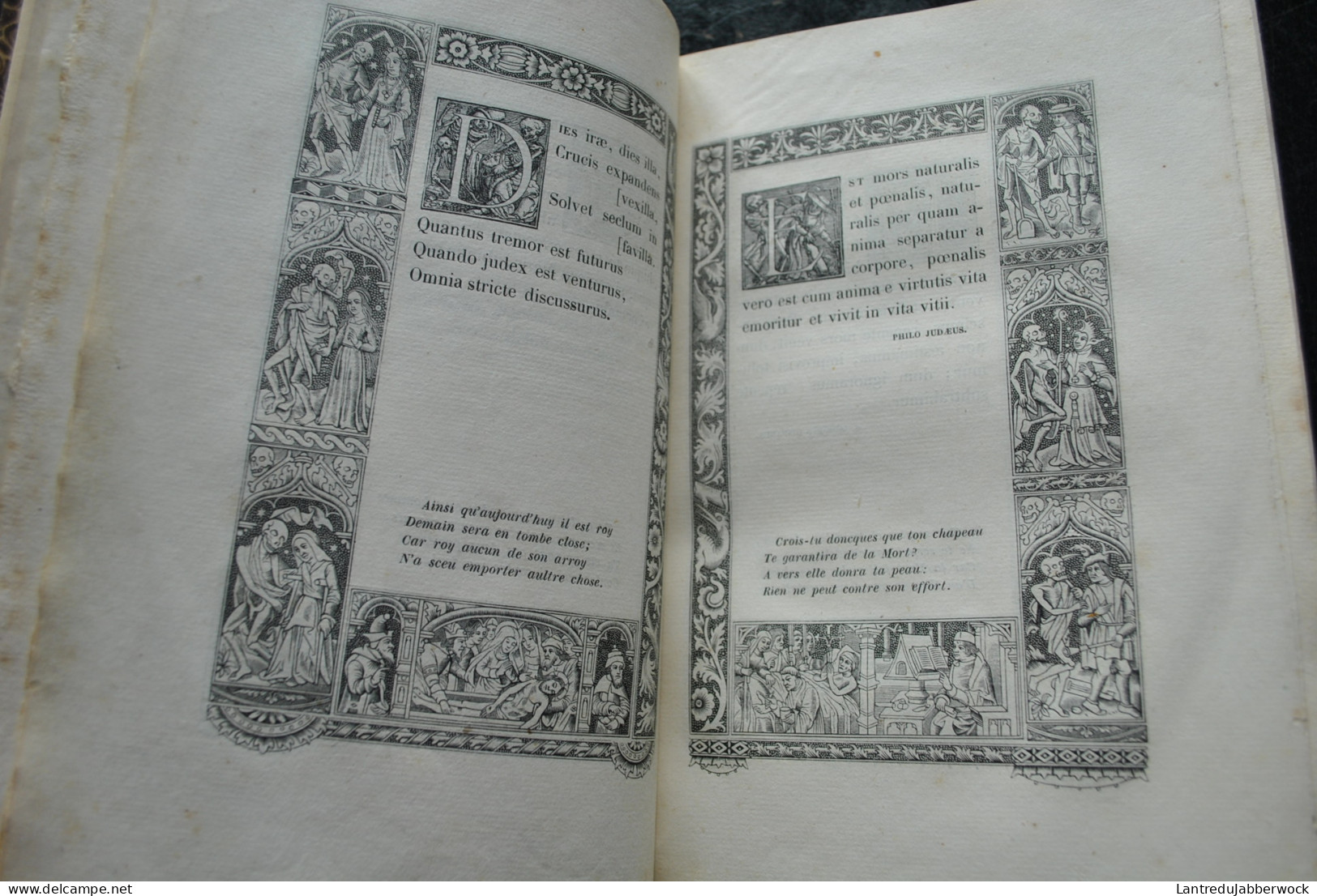 L'Alphabet De La Mort De Hans Holbein Entouré De Bordures Du XVIe Siècle - Montaiglon Edwin Tross 1856 Reliure Vélin? - 1801-1900