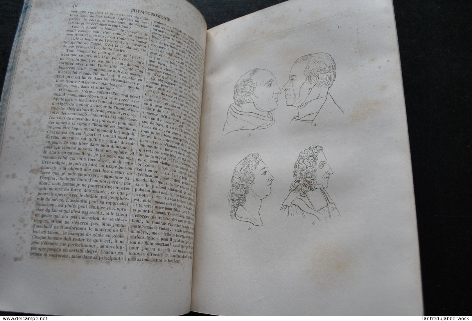 LAVATER La Physiognomonie ou l'art de connaître les hommes d'après les traits de leur physionomie 1841 Planches Gravures
