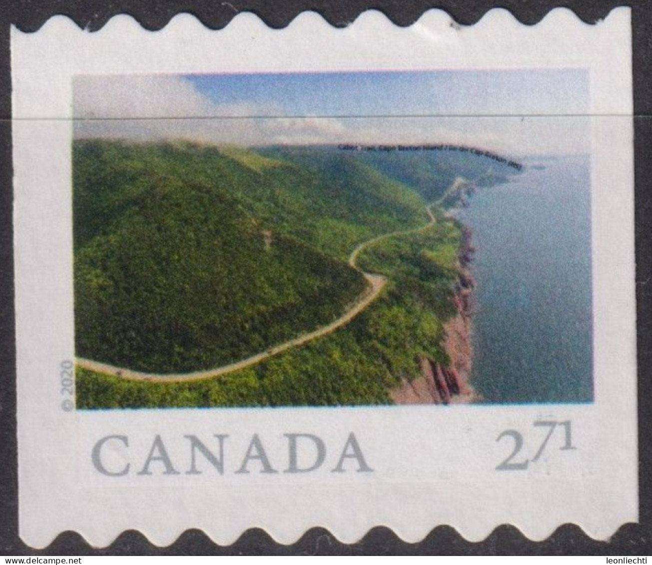 2020 Kanada ° Mi:CA 3790C,Yt:CA 3663, Sg:CA 3387, WAD:CA017.20, Gestanzt 9 Waagerecht, Cabot Trail,Cape Breton Island, - Usados