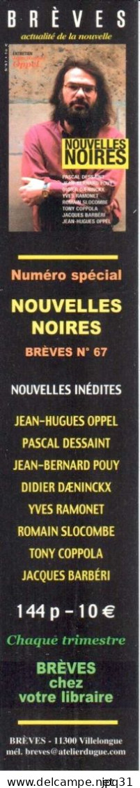 Signet Revue Brèves N° 67 - Numéro Spécial Nouvelles Noires - Segnalibri