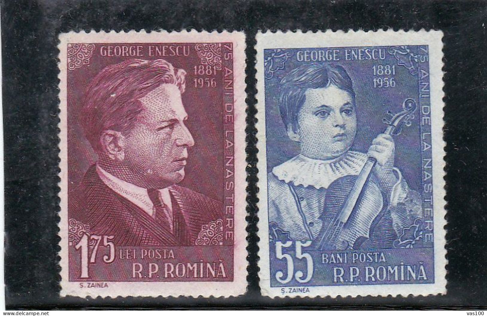 MUSIC,GEORGE ENESCU 1956  MI.Nr.1630/31 ,MNH ROMANIA - Nuovi
