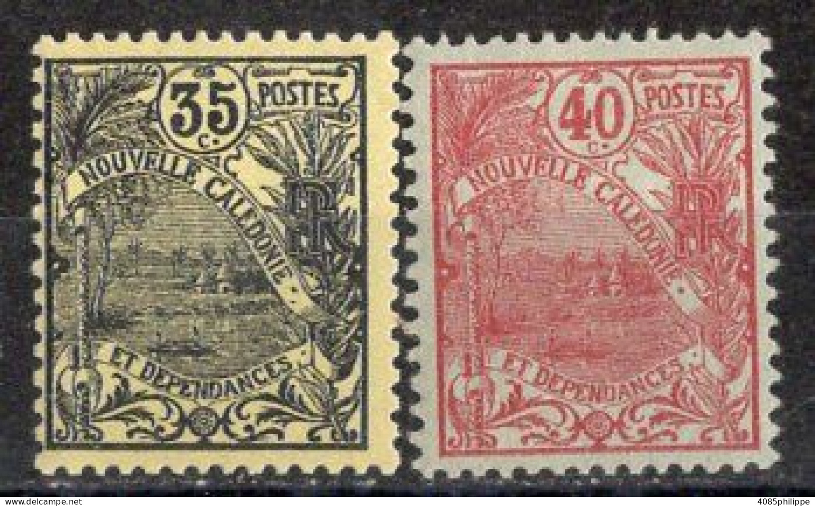Nvelle CALEDONIE Timbres-Poste N°97*& 98* Neufs Charnières TB Cote : 2€75 - Unused Stamps
