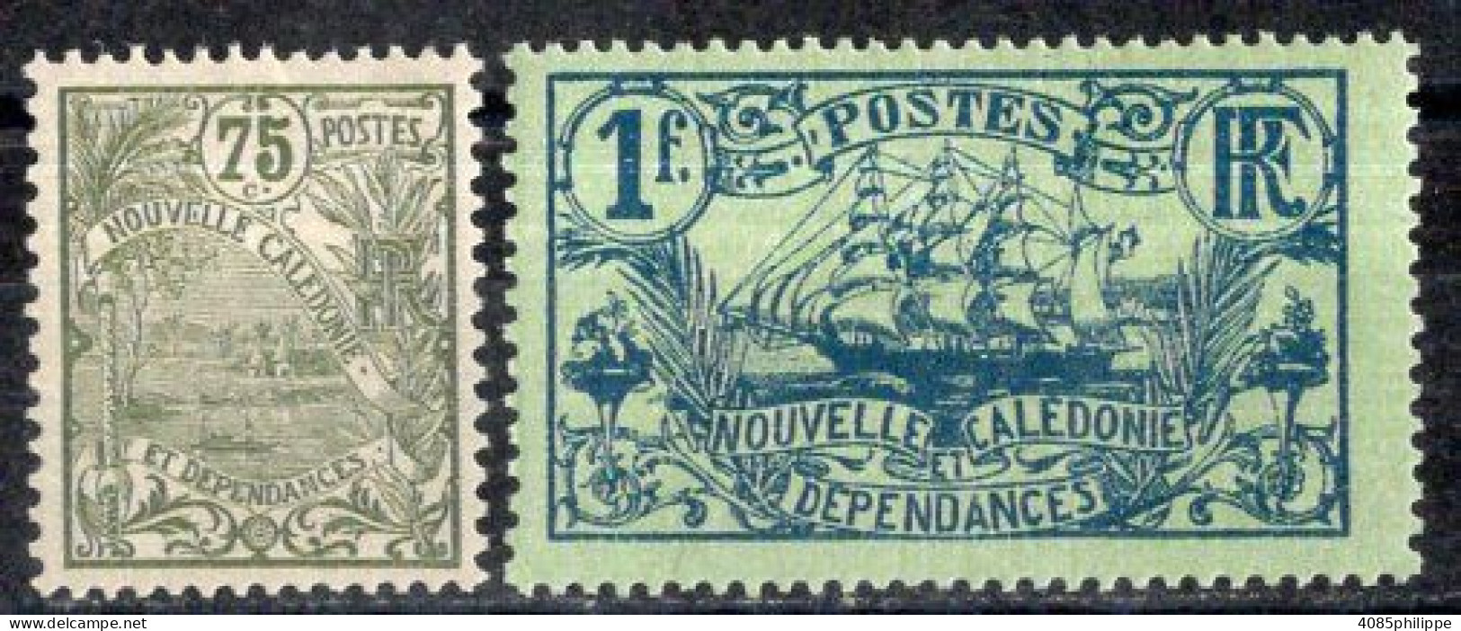 Nvelle CALEDONIE Timbres-Poste N°101*& 102* Neufs Charnières TB Cote : 3€00 - Unused Stamps