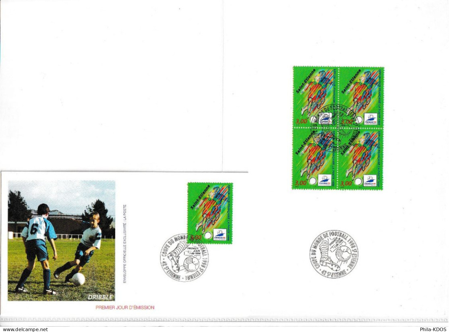 (Faciale 22.50 €)  Lot " STADES DE LA COUPE DU MONDE DE FOOTBALL " Sur 10 Encarts Et Enveloppes 1er Jour FDC A Saisir ! - 1998 – Frankreich