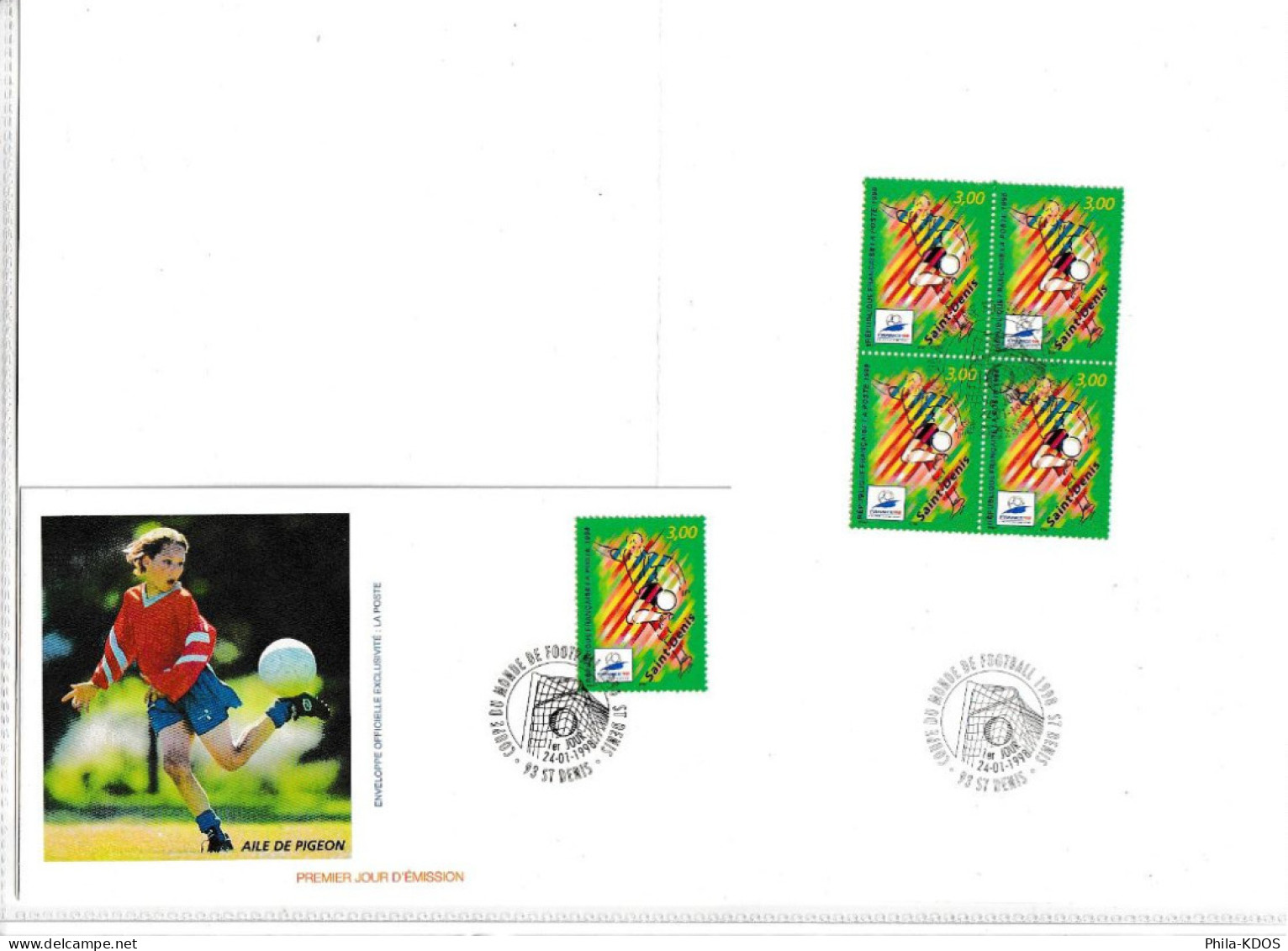 (Faciale 22.50 €)  Lot " STADES DE LA COUPE DU MONDE DE FOOTBALL " sur 10 Encarts et Enveloppes 1er jour FDC A saisir !