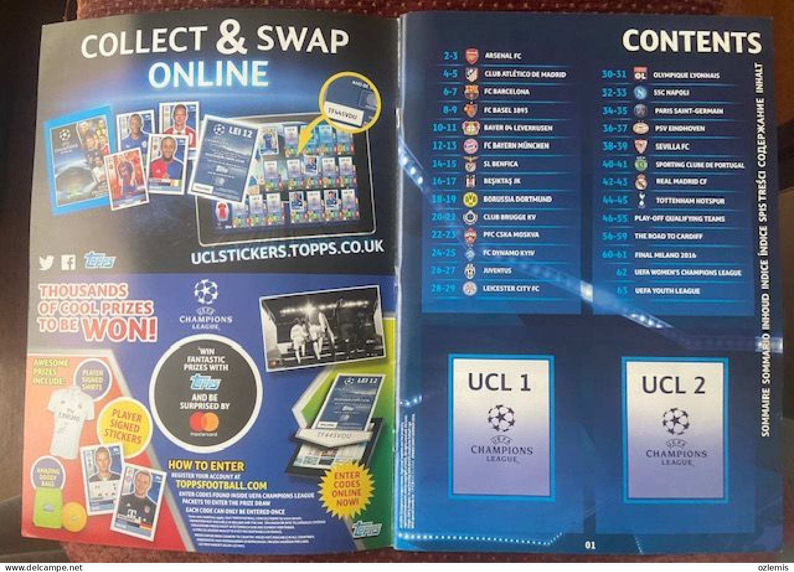 2016/17, TOPPS ,CHAMPIONS LEAGUE ,STICKER -ALBUM - Andere & Zonder Classificatie