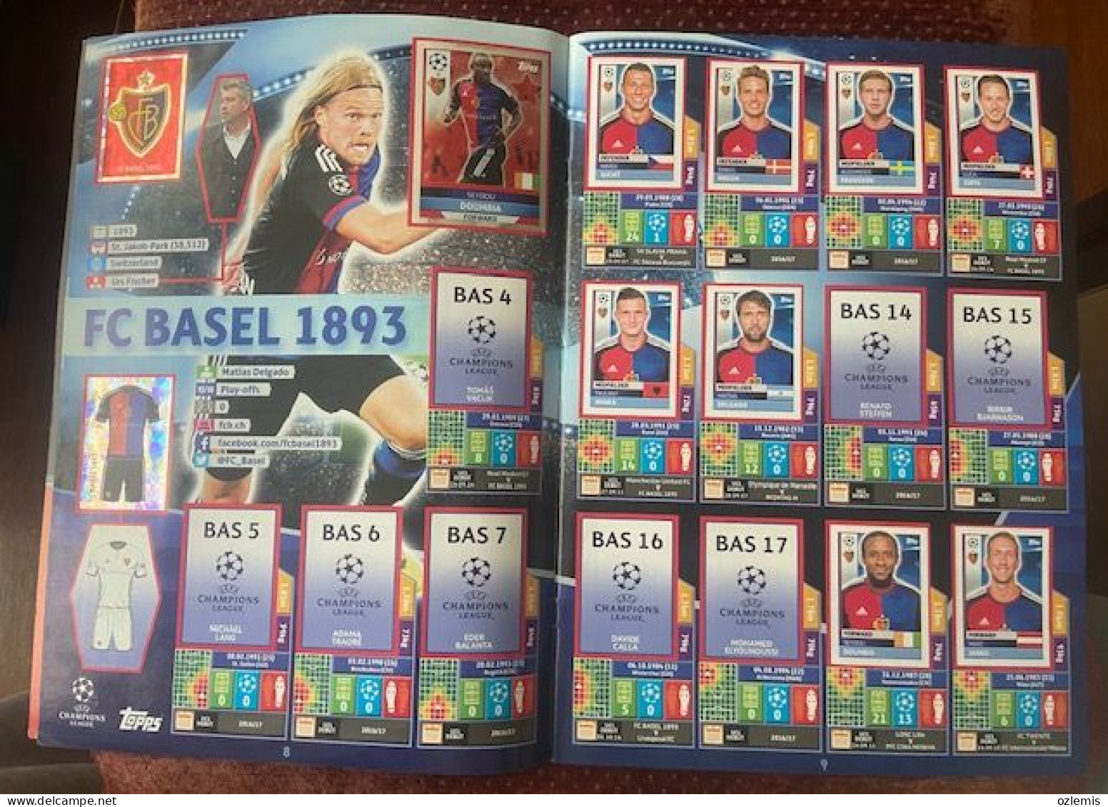 2016/17, TOPPS ,CHAMPIONS LEAGUE ,STICKER -ALBUM