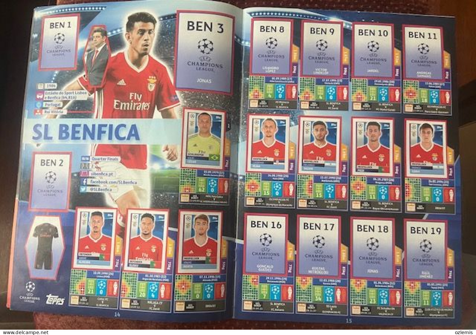 2016/17, TOPPS ,CHAMPIONS LEAGUE ,STICKER -ALBUM