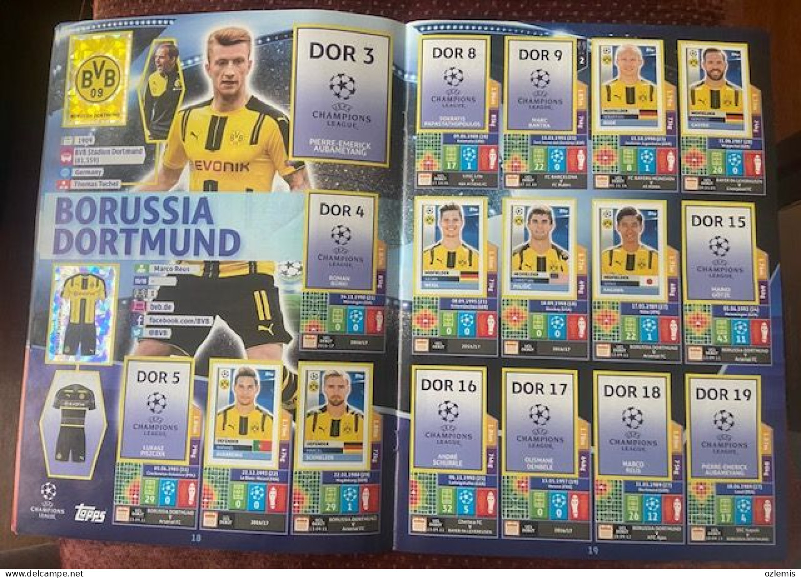 2016/17, TOPPS ,CHAMPIONS LEAGUE ,STICKER -ALBUM