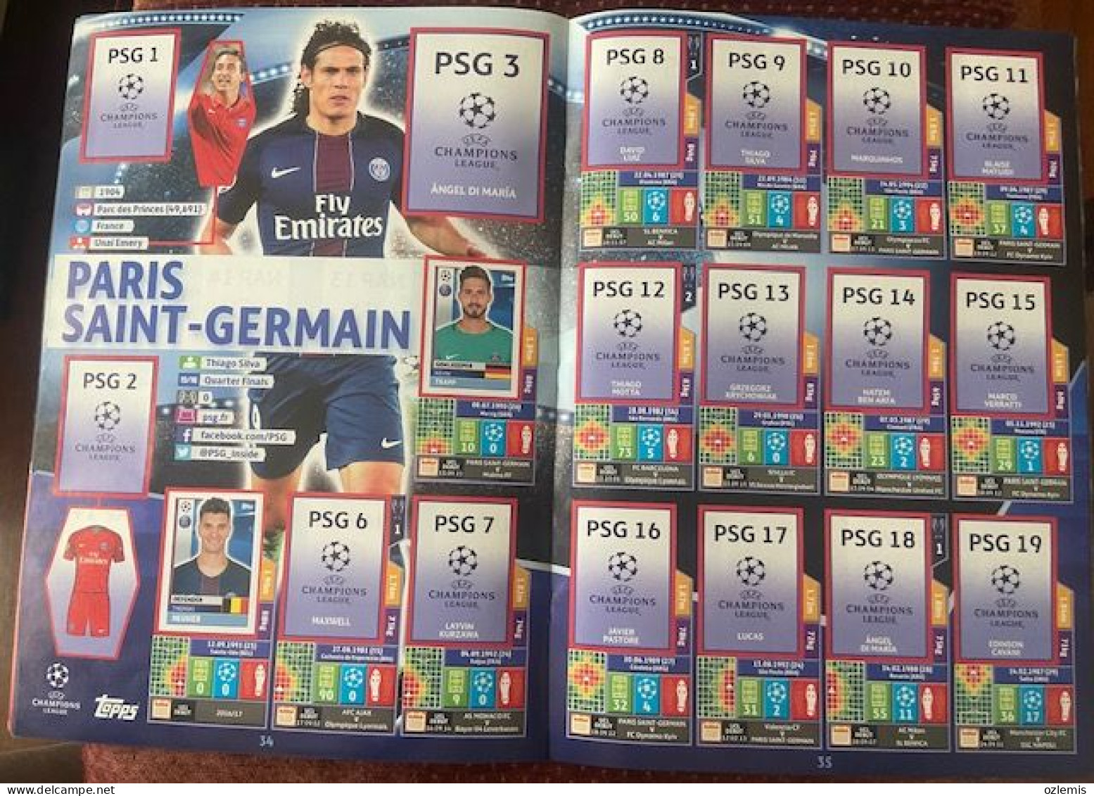 2016/17, TOPPS ,CHAMPIONS LEAGUE ,STICKER -ALBUM