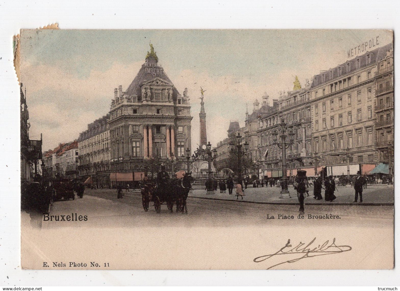 NELS Photo N° 11 - BRUXELLES - La Place De Brouckère *colorisée* - Lotes Y Colecciones