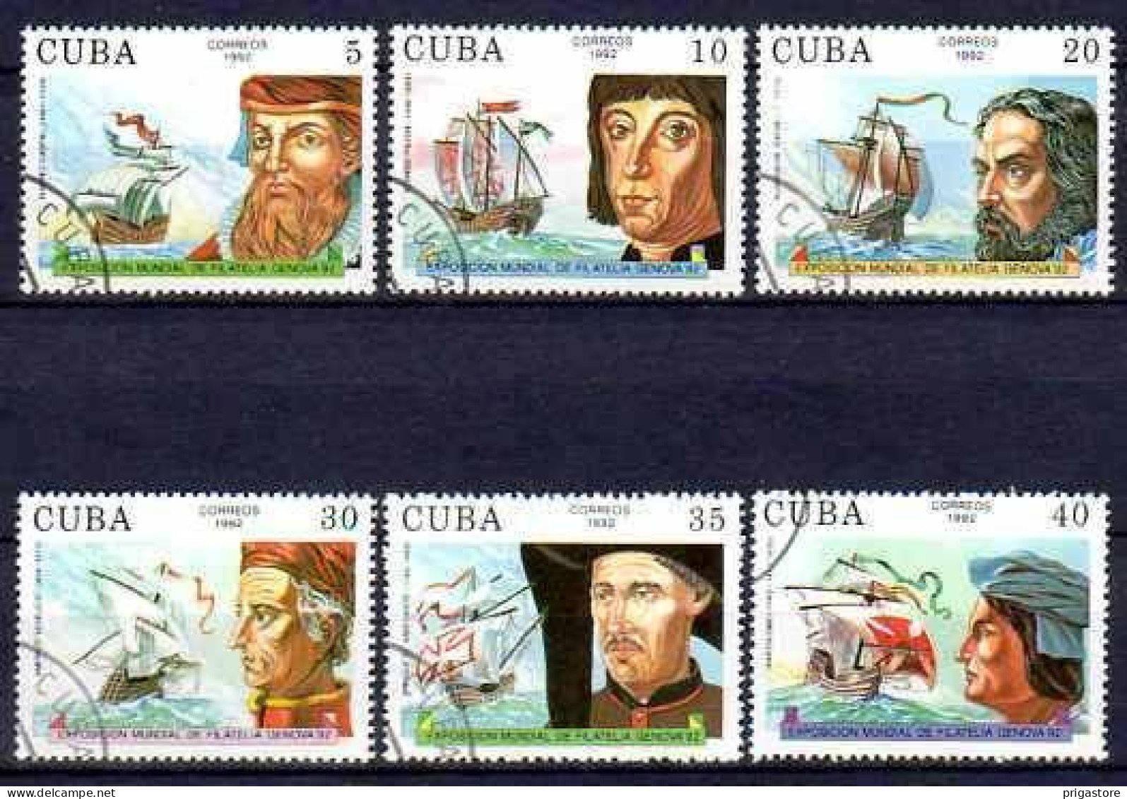 Bateaux Voiliers Cuba 1992 (22) Yvert N° 3232 à 3237 Oblitérés Used - Gebruikt