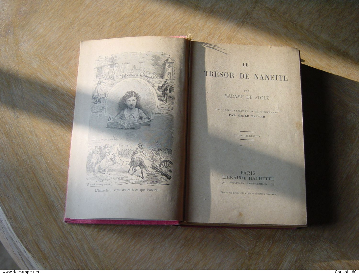 Livre Ancien Le Trésor De Nanette Paris Librairie Hachette - Bibliothèque Rose Illustrée - - Biblioteca Rosa