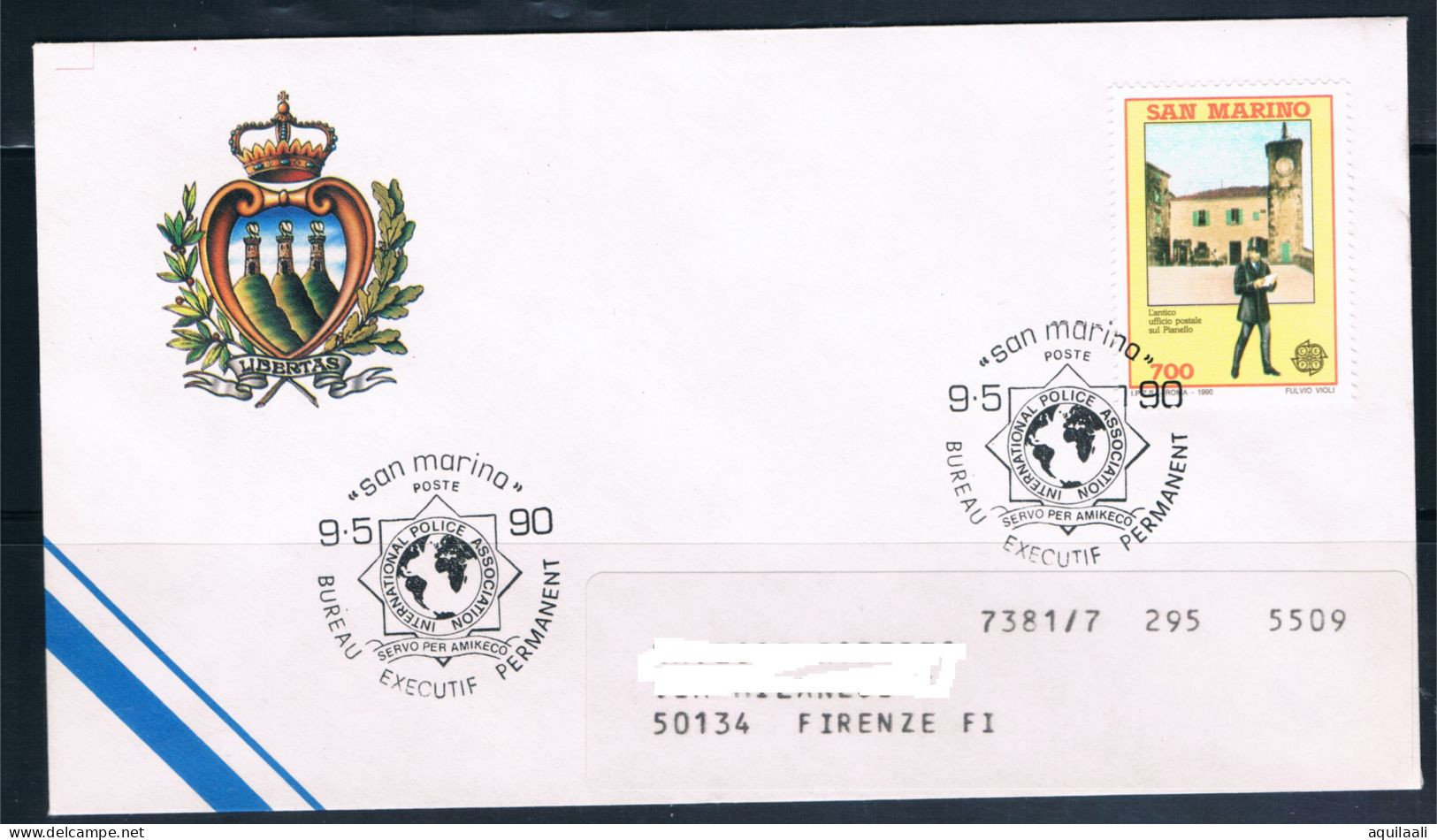 SAN MARINO 1990 - Europa Cept, Valore Da L. 700 Su Busta Con Annullo Speciale. - 1990