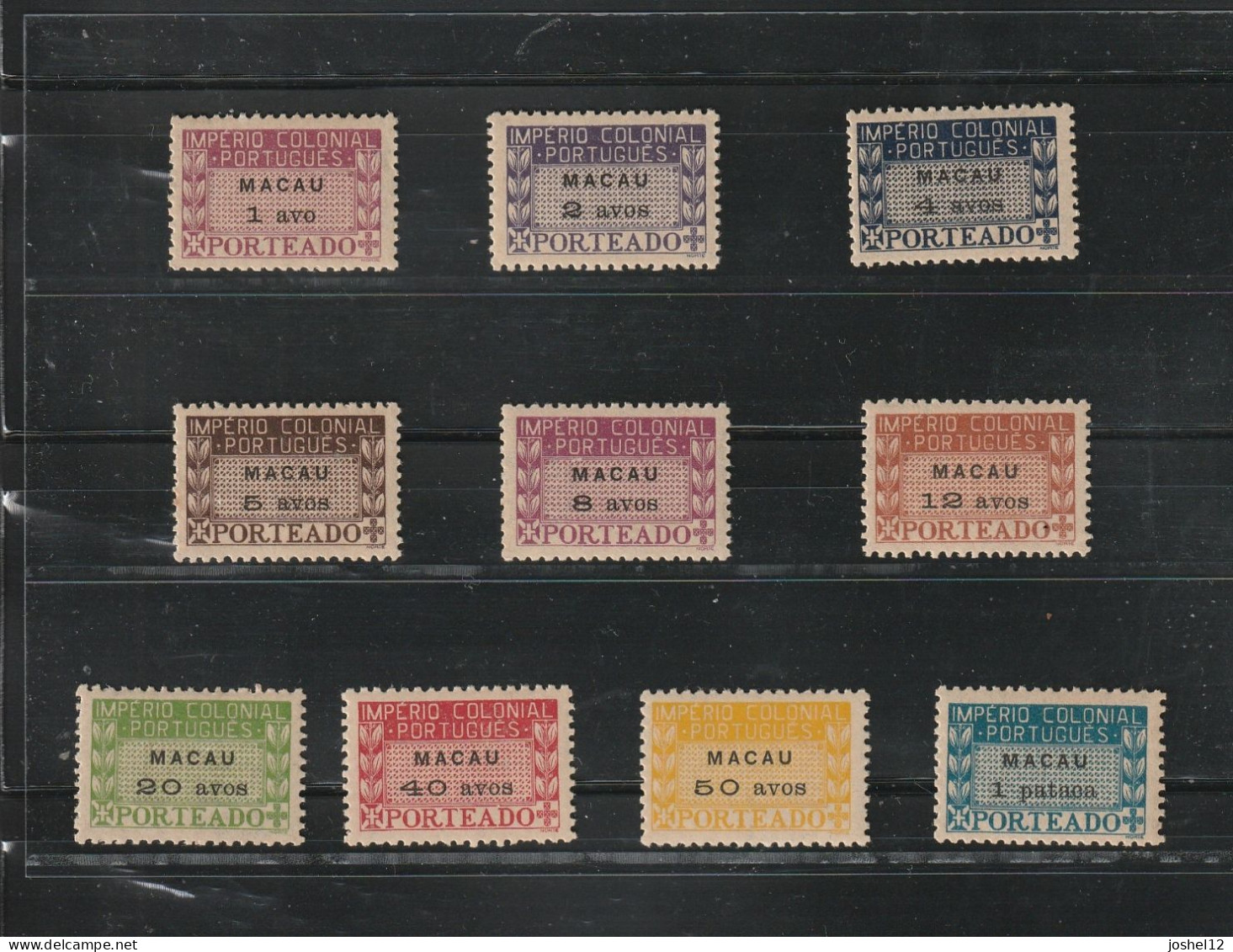 Macau Macao 1947 Postage Due Set Portuguese Empire. MNH/with Gum - Nuovi