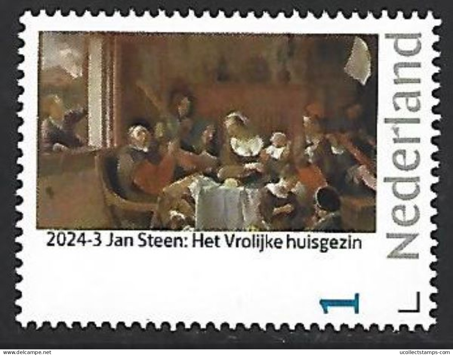 Nederland 2024-2  Schilderij Painting:  Jan Steen Vrolijke Huisgezin  Postfris/mnh/sans Charniere - Nuovi