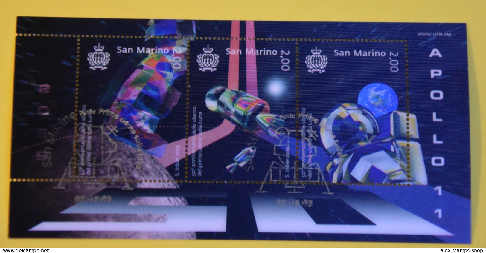 SAN MARINO 2019 Foglietto Timbrato Con Annullo 50° Ann. Sbarco Sulla Luna - Usati