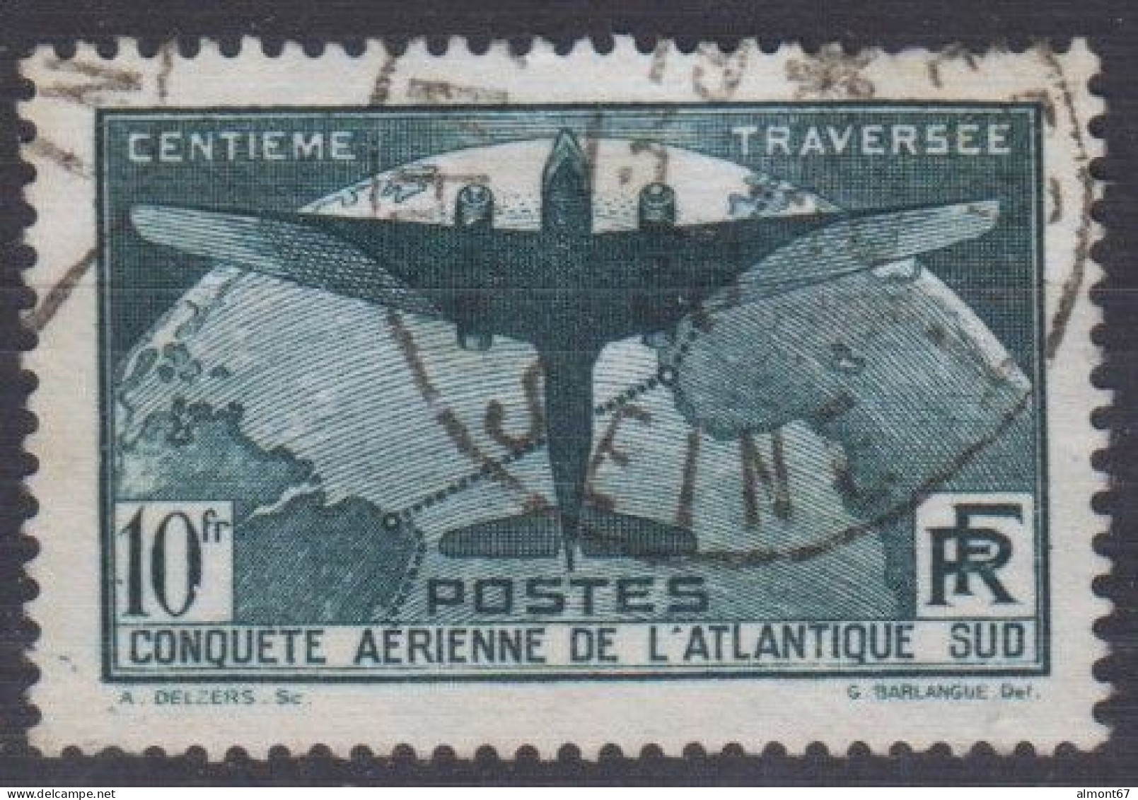 France  N° 321 Oblitéré  - Cote :  375 € - Usados