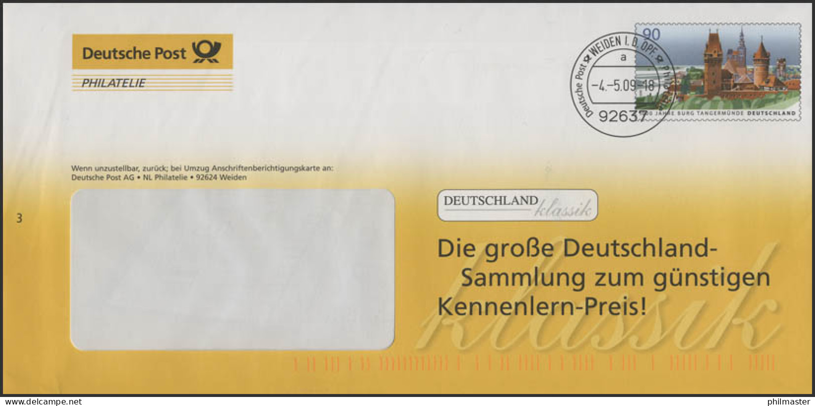 Plusbrief F430 Tangermünde: Deutschland Klassik Deutschland-Sammlung, 4.5.09 - Briefomslagen - Ongebruikt