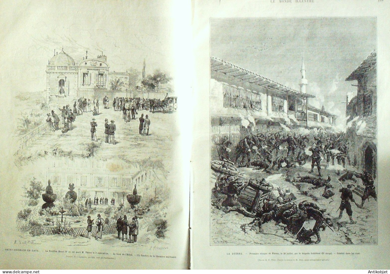 Le Monde Illustré 1877 N°1065 St-Germain-en-Laye (78) Anvers Rubens Bulgarie Plevna Radichovo - 1850 - 1899