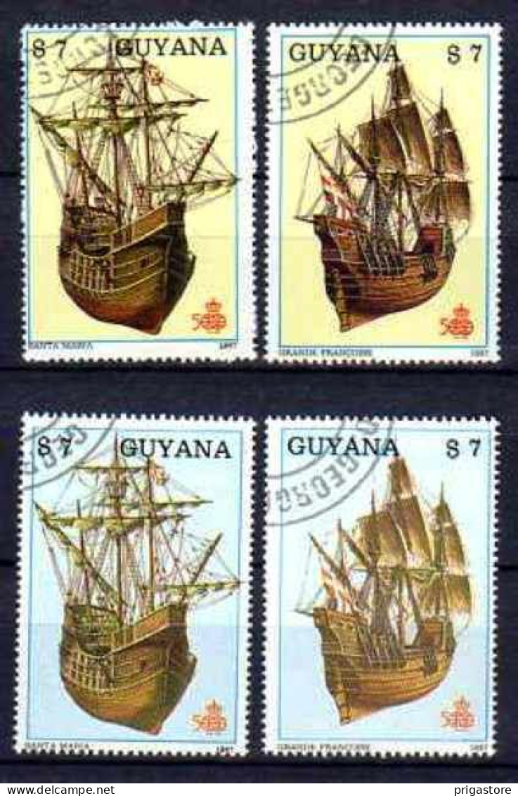 Guyana 1990 Bateaux Voiliers (34) Yvert N° 1769 MS à 1769 MV Oblitérés Used - Guyana (1966-...)