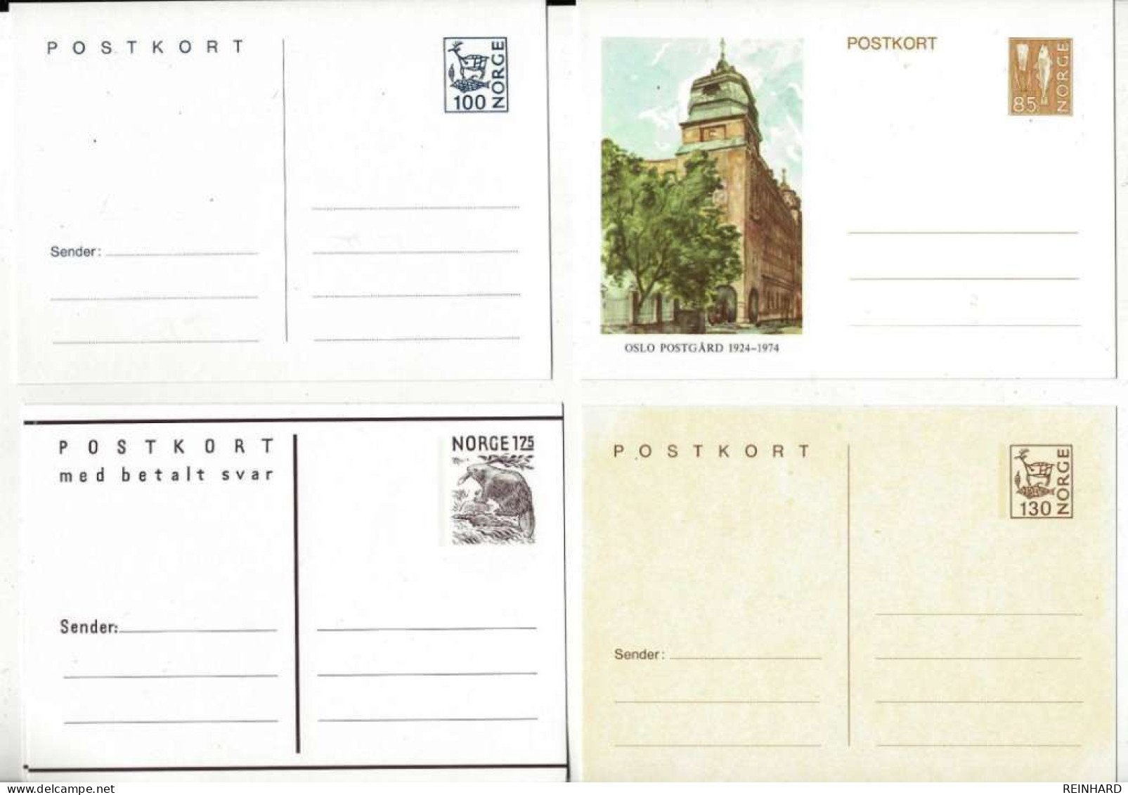 NORWEGEN 8 Ungebrauchte Postkarten - Siehe 2 Bilder - Postal Stationery