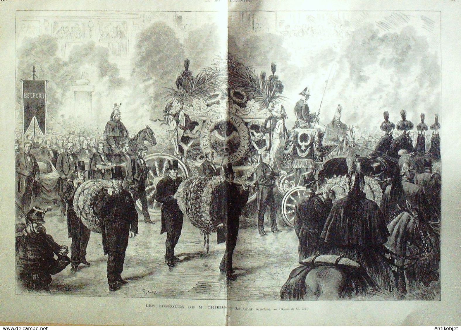 Le Monde Illustré 1877 N°1066 Belfort (90) Thiers - 1850 - 1899