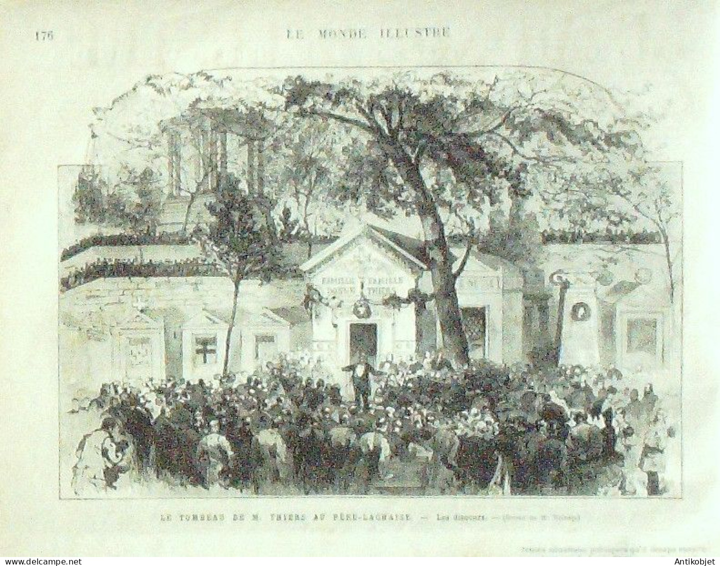 Le Monde Illustré 1877 N°1066 Belfort (90) Thiers - 1850 - 1899