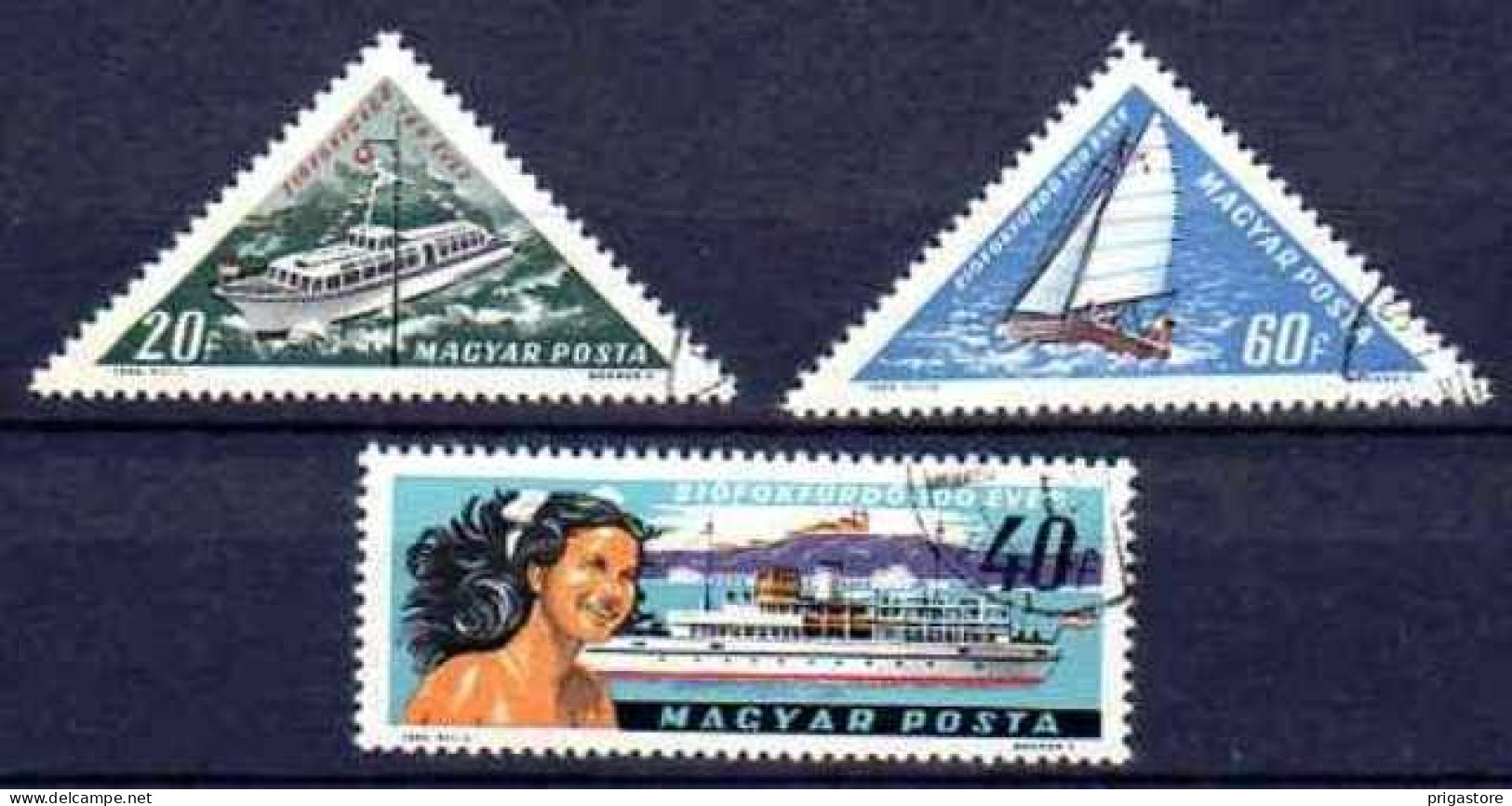 Bateaux Hongrie 1963 (37) Yvert N° 1552 à 1554 Oblitérés Used - Used Stamps