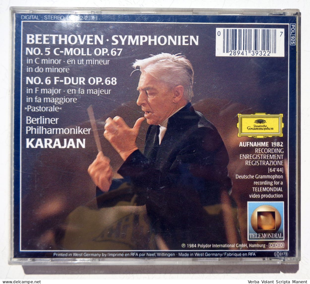 Q-1005 * BEETHOVEN - SYMPHONIEN 5 & 6 "PASTORALE" - DEUTSCHE GRAMMOPHON, 4139322 - Klassiekers