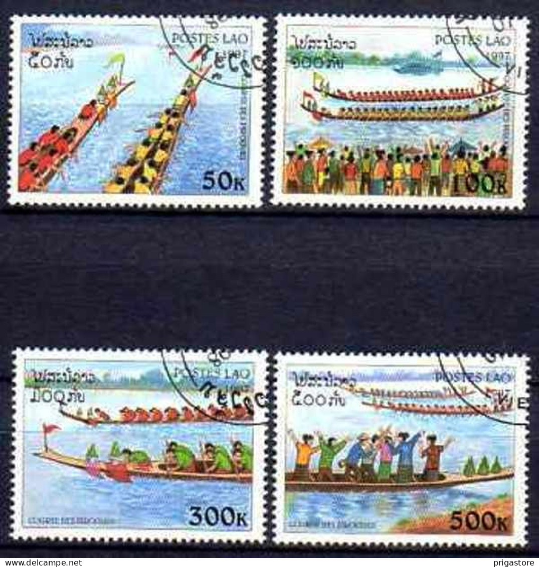 Laos 1997 Bateaux (41) Yvert N° 1293 à 1296 Oblitérés Used - Laos