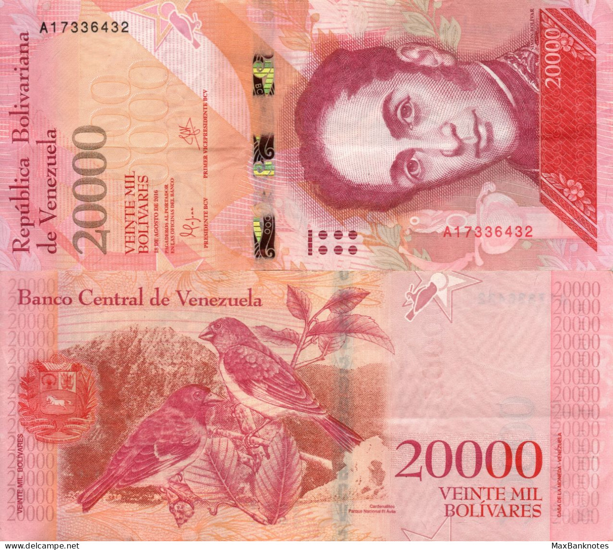 Venezuela / 20.000 Bolivares / 2016 / P-99(a) / VF - Venezuela
