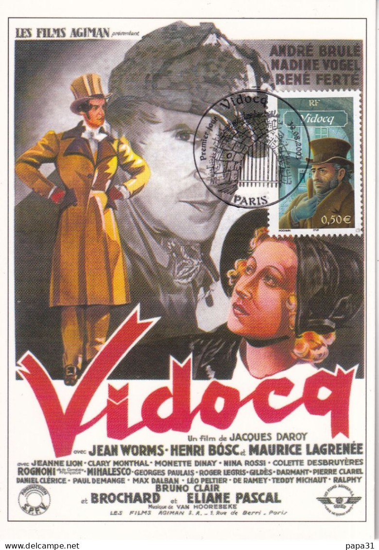 VIDOCQ  Avec Son Timbre - Affiches Sur Carte