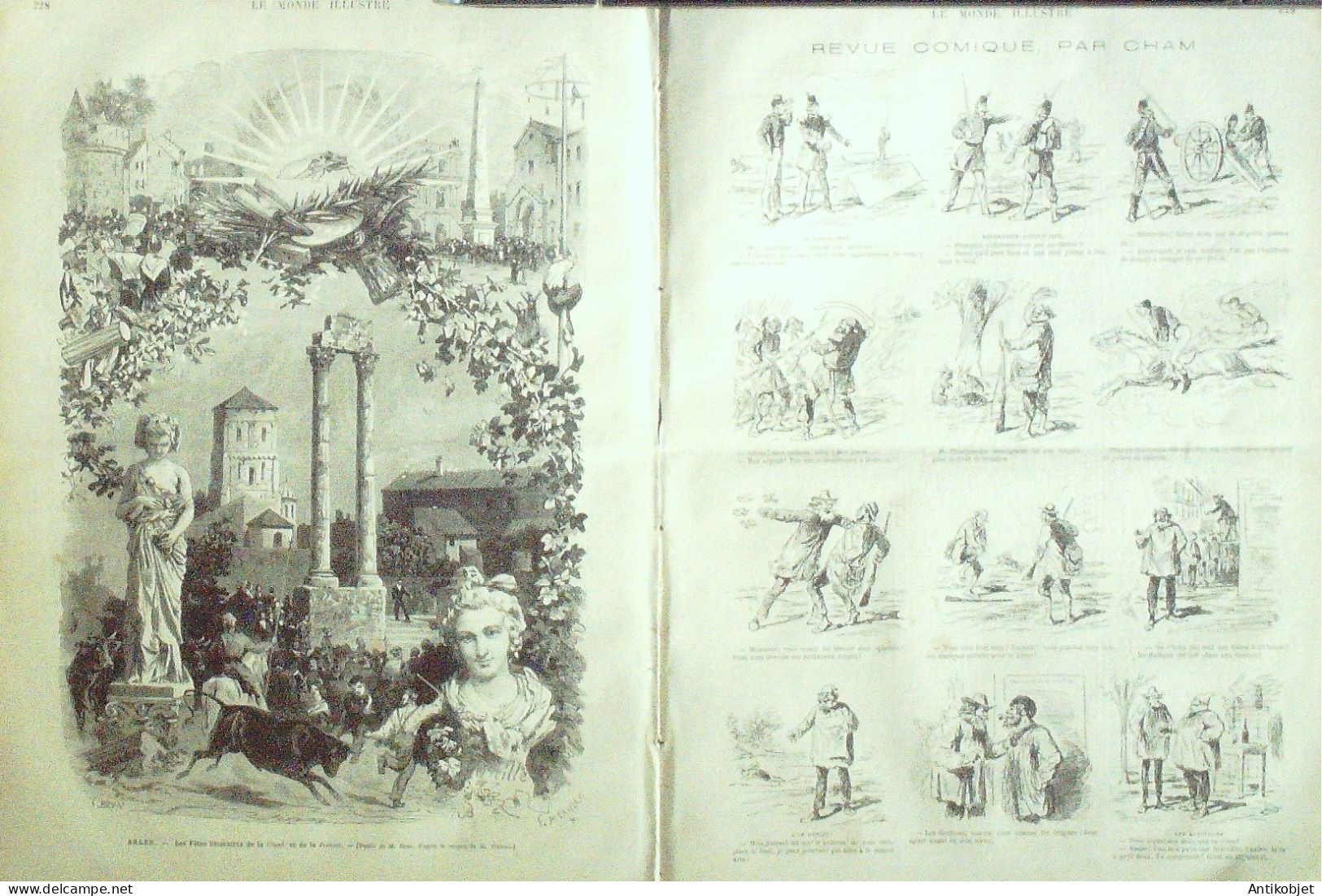 Le Monde Illustré 1877 N°1070 Bulgarie Plevna Pélichat Poradin Arles (13) - 1850 - 1899