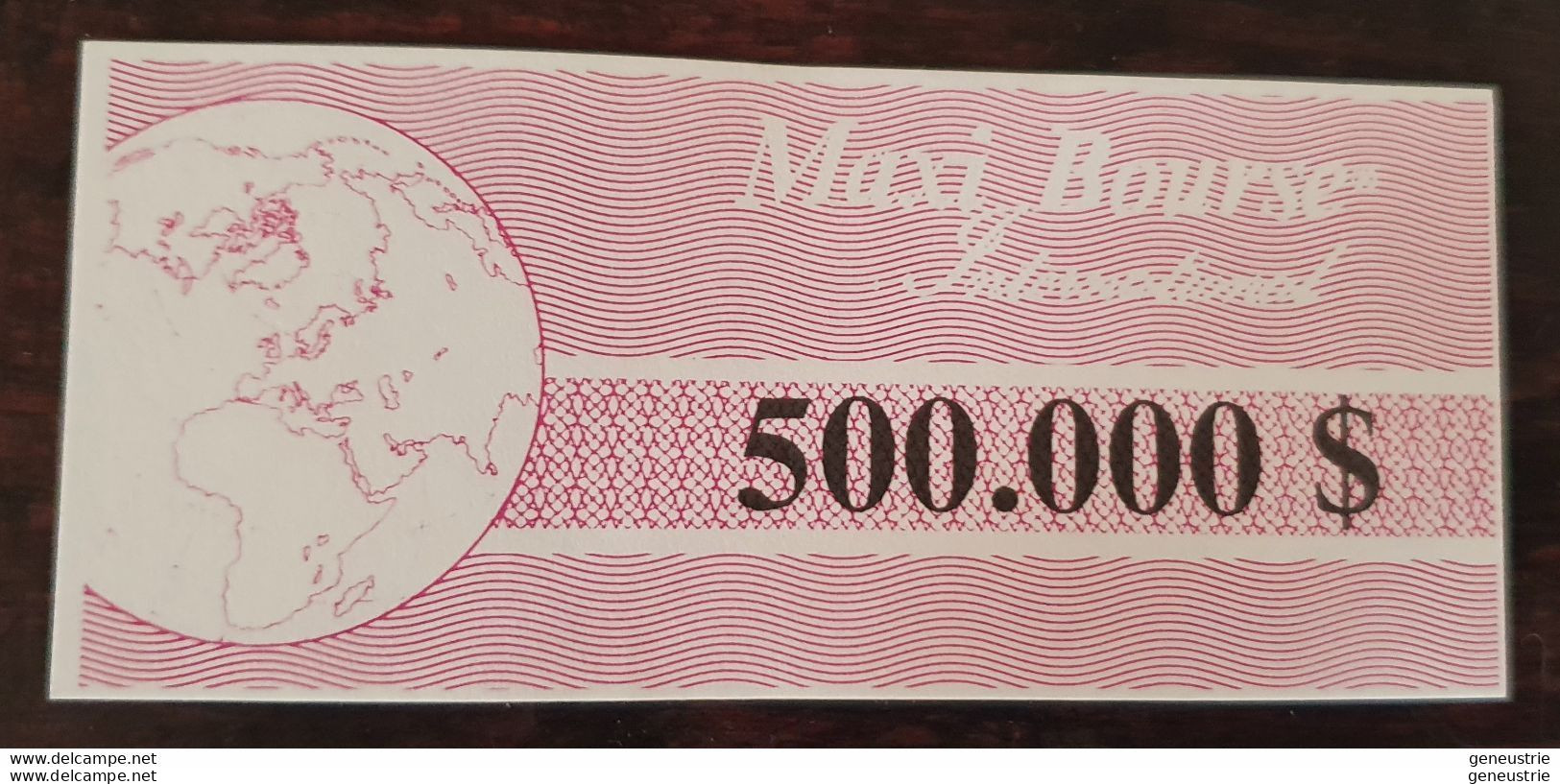 Série De 6 Billets Fantaisies (de Jeu ?)  Années 70 "Maxi Bourse Internationale" Fancy Bank Note - Ficción & Especímenes