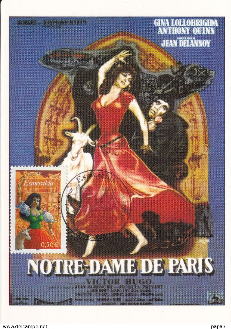 NOTRE DAME DE PARIS   Avec Son Timbre - Affiches Sur Carte
