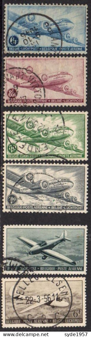 Belgique Poste Aérienne De 1930 à 1954 9 Timbres Oblitérés,  Liste COB Ci-dessous :(cote Totalle > à 10€) - Oblitérés