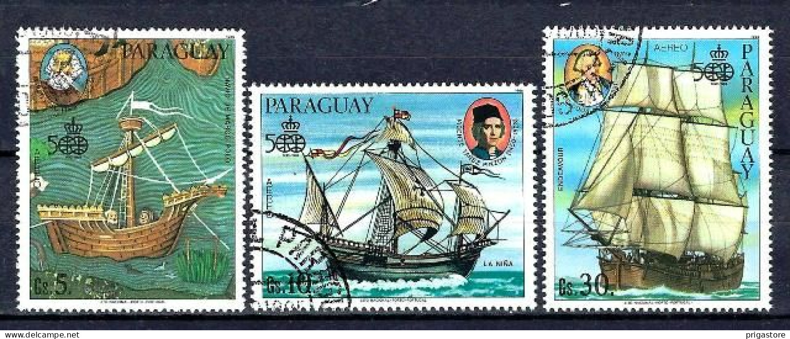 Paraguay 1985 Bateaux Voiliers (50) Yvert N° PA 995 à 997 Oblitérés Used - Paraguay