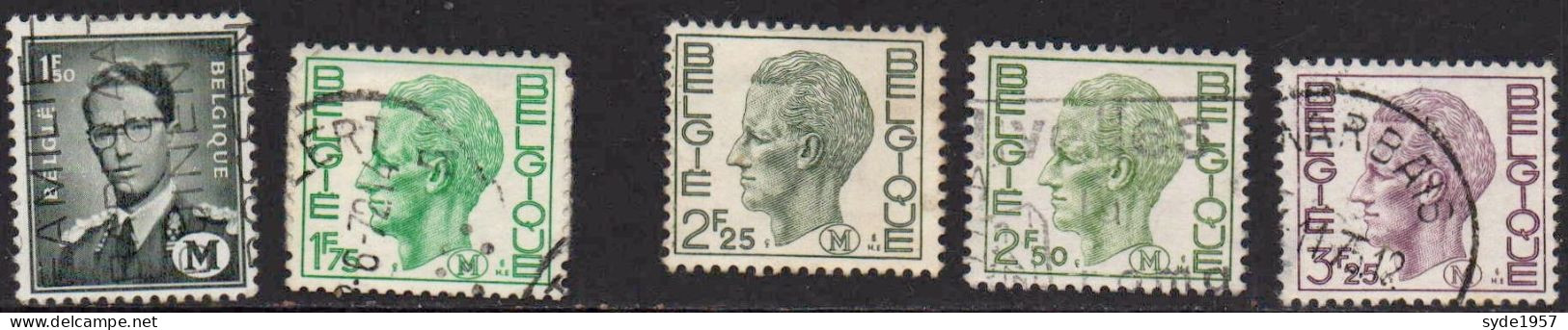 Belgique Poste Militaire 1967 à 1975 5 Timbres Oblitérés,  Liste COB Ci-dessous : - Stamps [M]