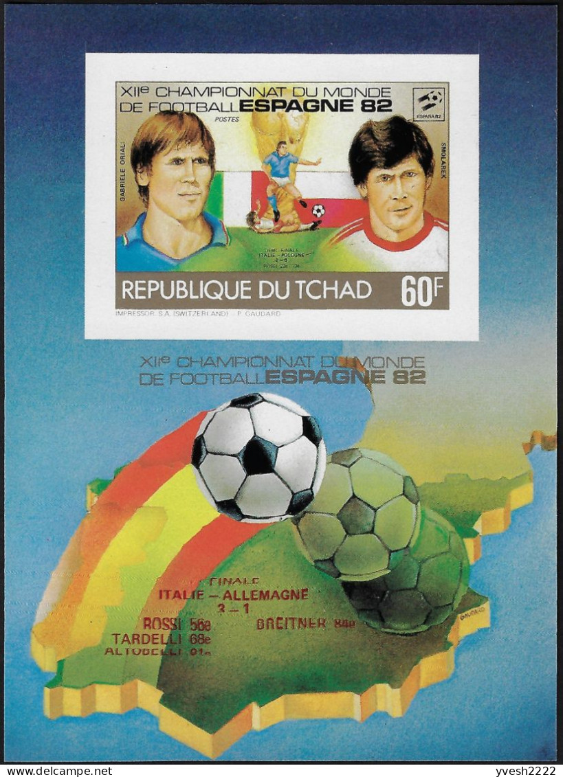 Tchad 1982 Y&T 399E à 399H, PA 246D Et 246E Sur Feuillets De Luxe. Coupe Du Monde De Football En Espagne - 1982 – Spain