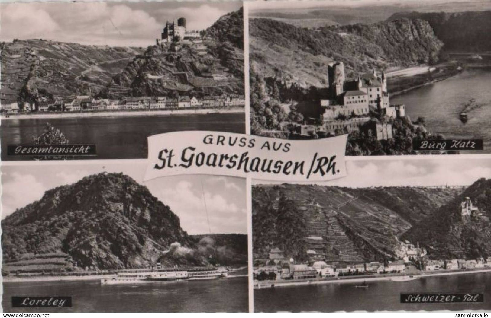 58173 - St. Goarshausen - U.a. Gesamtansicht - 1955 - Bad Ems